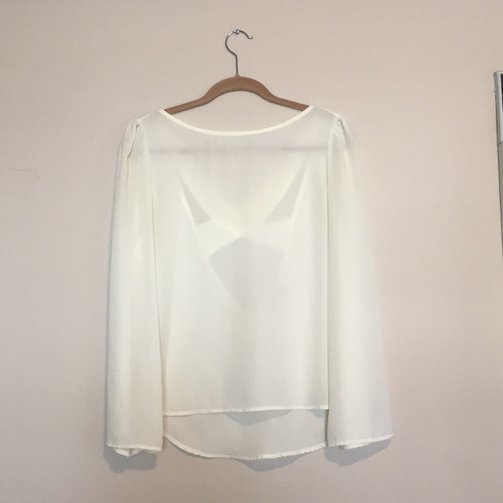 Tobi Backless sheer top